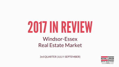 Q3 2017 Windsor-Essex County Real Estate Market Statistics
